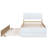 Modern Bed Frame With Twin Trundle For High Gloss Headboard And Footboard-111702677