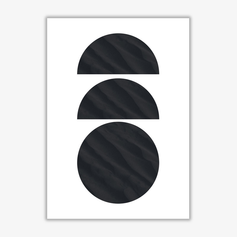 Abstract Textured Circles - Single Picture Frame Print, 30 cm H x 21 cm W x 1 cm D, No Frame