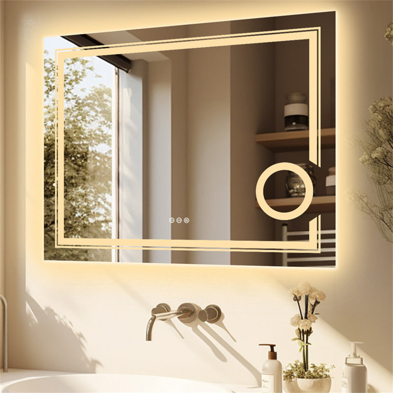 Aubrea Wall Mirror, 70cm H x 90cm W