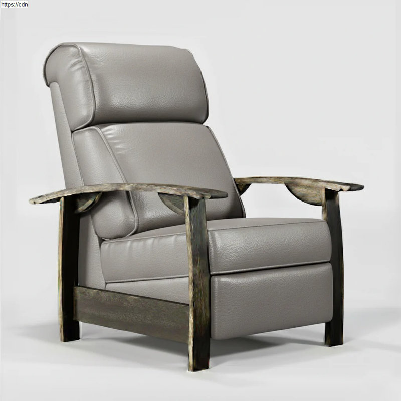  Whiskey Barrel Recliner - Regent Black, Light Gray