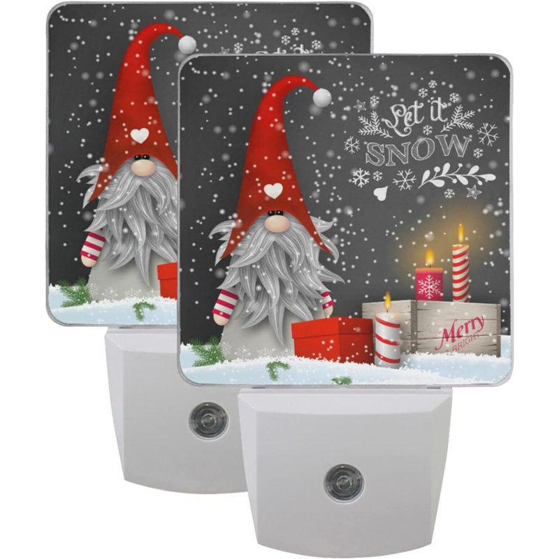 Veilleuse gnome de Noël 2 lumières