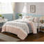 Ensemble de courtepointe en percale de coton 6 pièces avec coussins Blush King / Cal King-119181220-119181222