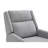 Pushback Manual Recliner High Back Channel Detail Tapered Legs Leathered Upholstery Gray Finish Primary Living Room-1383628881