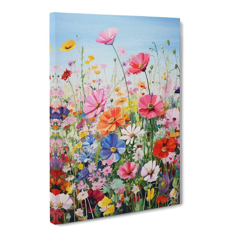 Wildflowers Colour Field - Wrapped Canvas, 60cm H x 40cm W x 3cm D
