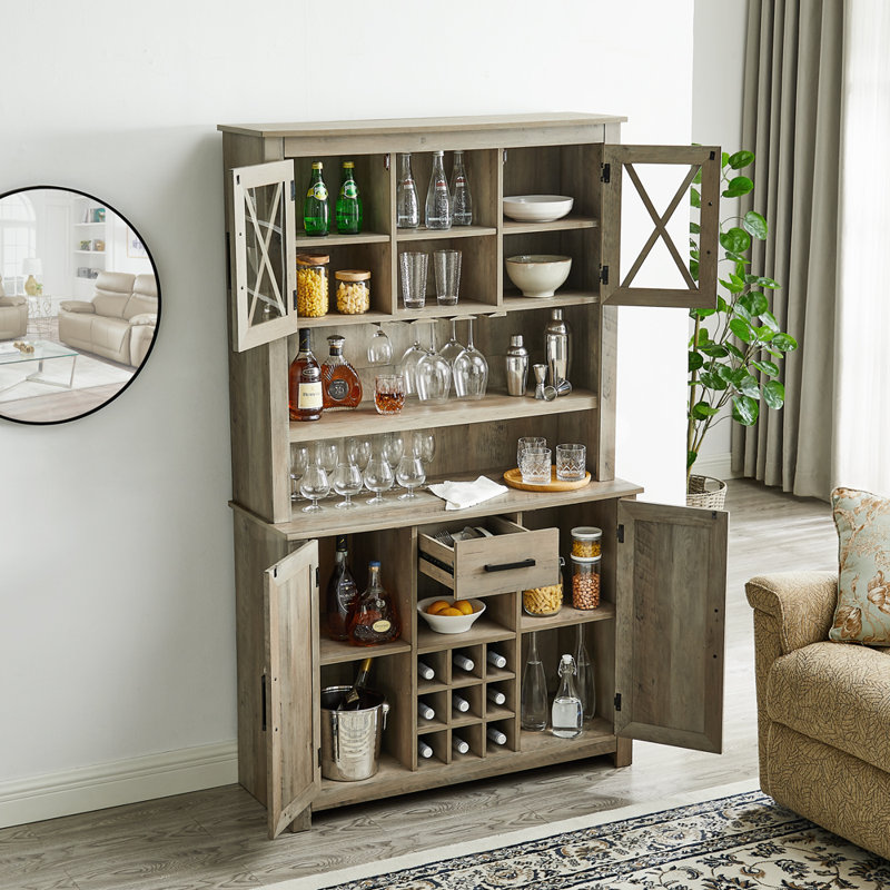 Armoire bar, gris