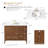42'' Single Bathroom Vanity with Engineered Marble Top-105245161-105245164