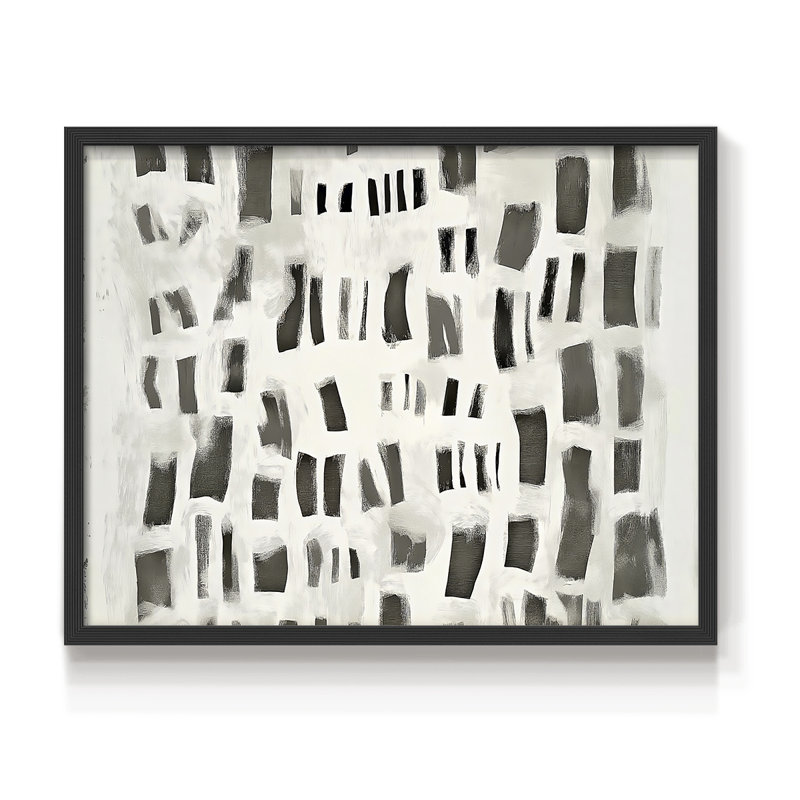 Série abstraite -LI-Reproduction encadrée - réarmable, Black, 16" H x 20" W