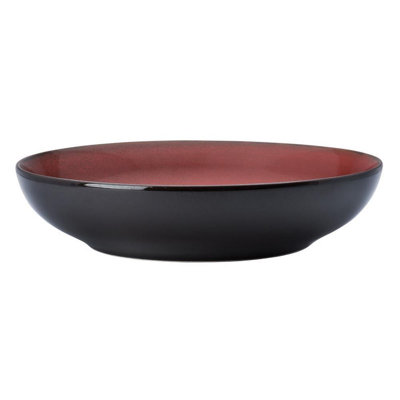 Rustic Crimson Round Deep Coup Plate 8.5" By Luzerne (Case Of 24) (Porcelain)