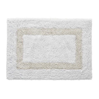 Makbul Premium 100% Cotton 2370 GSM 5-Piece Bath Rug Set, OEKO-TEX® Certified, Ultra Plush Tufted Bathroom Mats, Super Absorbent, Reversible, Machine Washable, Spa-Like Comfort, White/Ivory