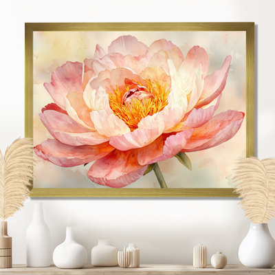 «Water Lily Peony Simplicity Bloom I», art mural pivoines