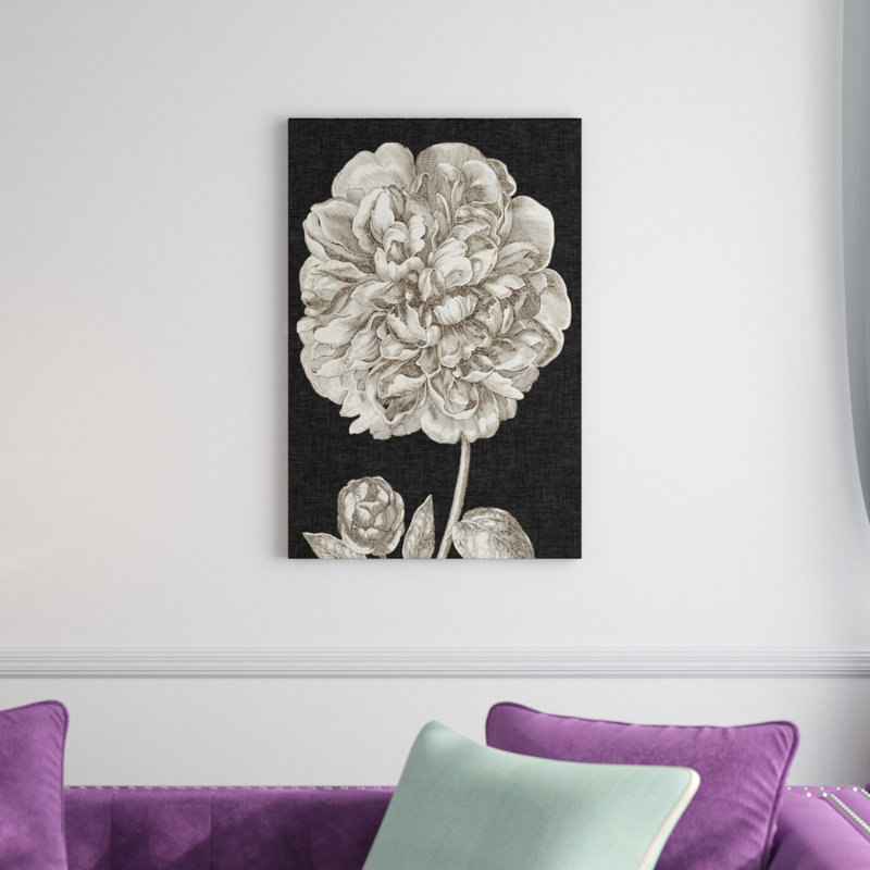 Dramatic Peony II by Vision Studio - Painting on Canvas, 76cm H x 51cm W, Wrapped Canvas