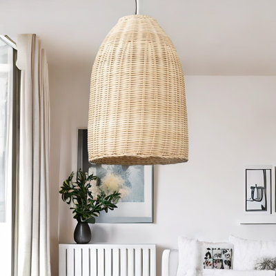 32cm H Rattan Pendant Shade in Brown