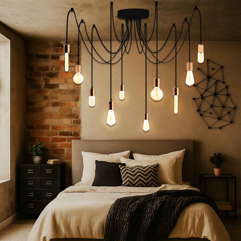 Lustre 10 lumières à hauteur réglable