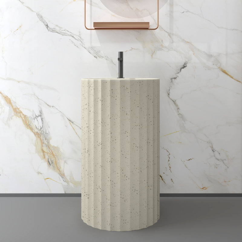 Lavabo de salle de bain à surface solide 35 po