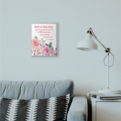 «Woman Can Do AnyOUT Flower», reproduction d'art textuel sur toile