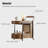 Table d'appoint en bois massif, chariot de tissage en rotin noyer.