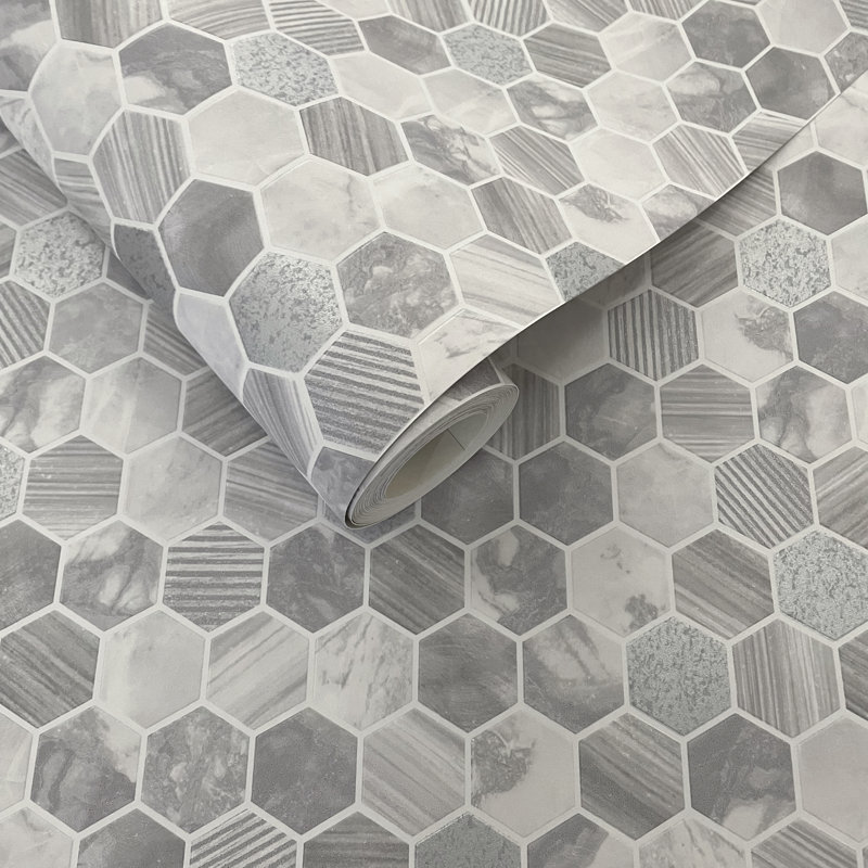 Hexara Tile, Grey