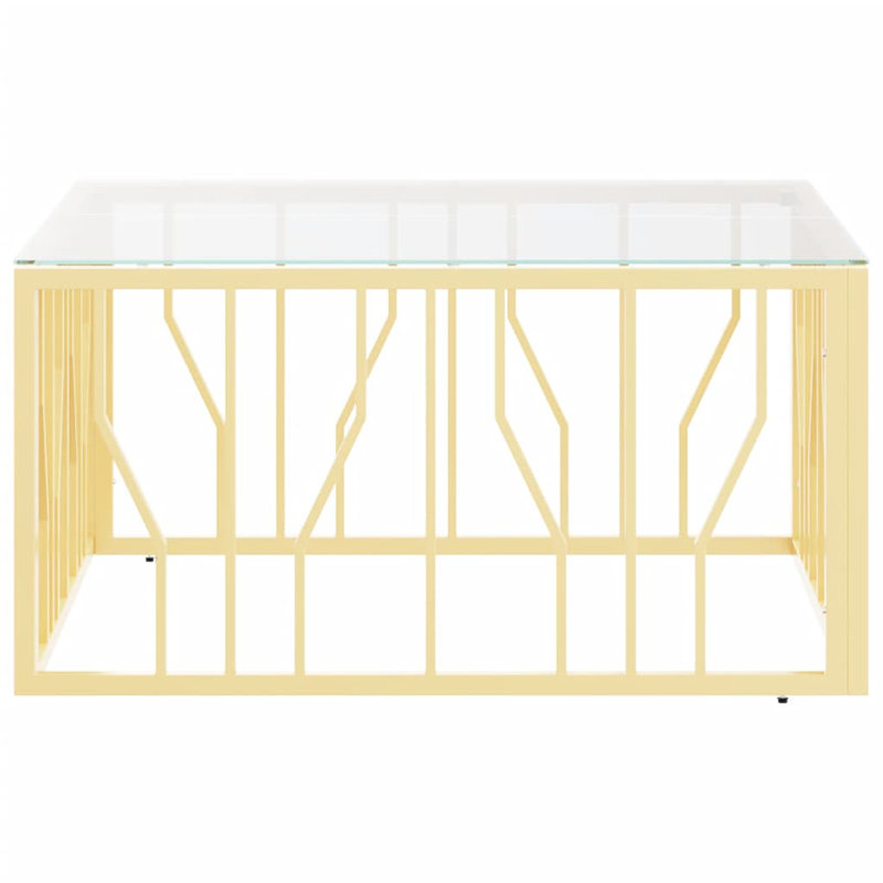 Lyster Frame Coffee Table, 40cm H x 80cm W x 80cm D, Gold