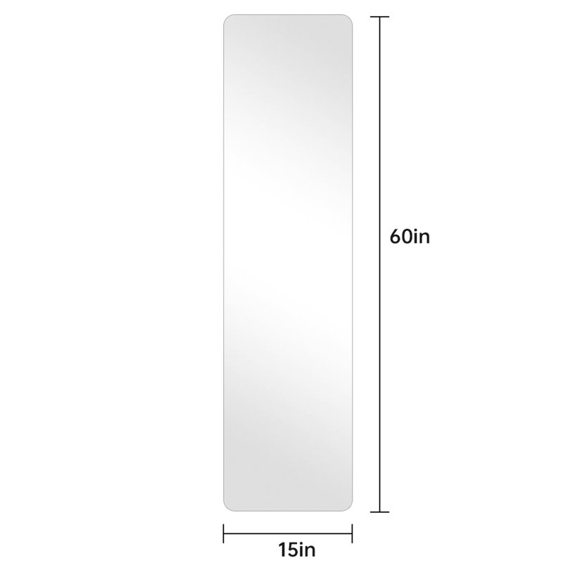 Miroir de coin arrondi argenté de 5 mm pour la décoration murale à divers endroits