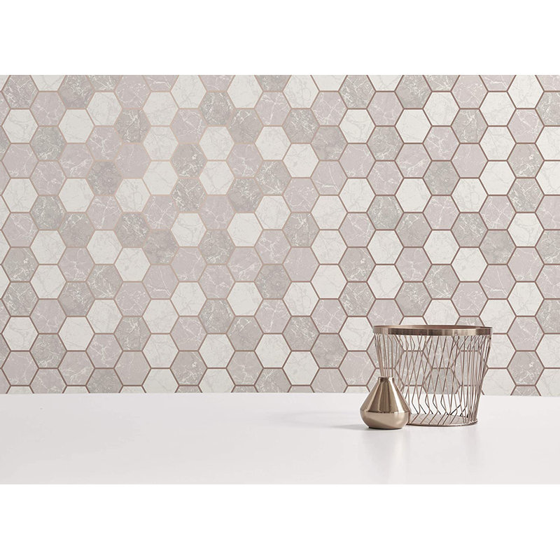 Radium 10m x 52cm Wallpaper Roll, Rose Gold