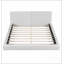 Grand lit plateforme tapissier grand format avec tissu en velours, structure solide et finition beige élégante pour les chambres modernes-1207936778