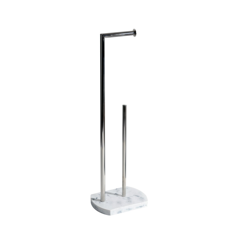 Cvetko Free Standing Toilet Paper Holder, White