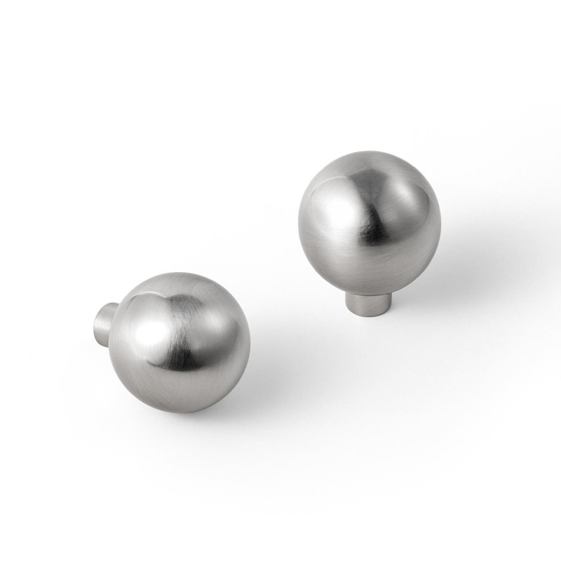 Bouton rond, 0.9", Nickel satiné, 2