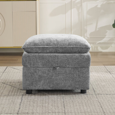 27.2" Square Storage Ottoman