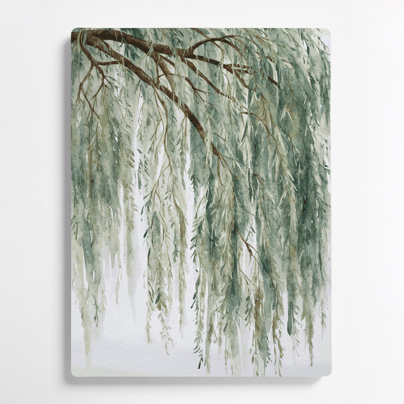 Aquarelle, botanique, 86, art mural vert en métal, 14" H x 11" W x 0.05" D
