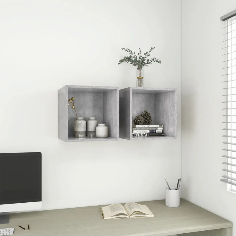 Doristene 2 Piece Square Cube Shelf