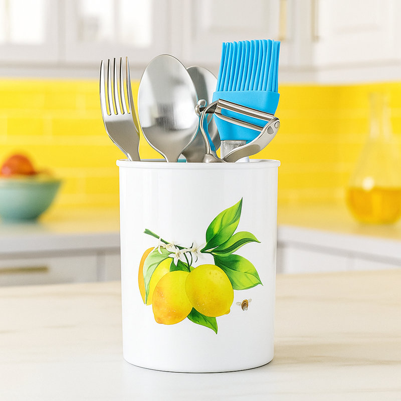 Plastic Cylinder Utensil Crock