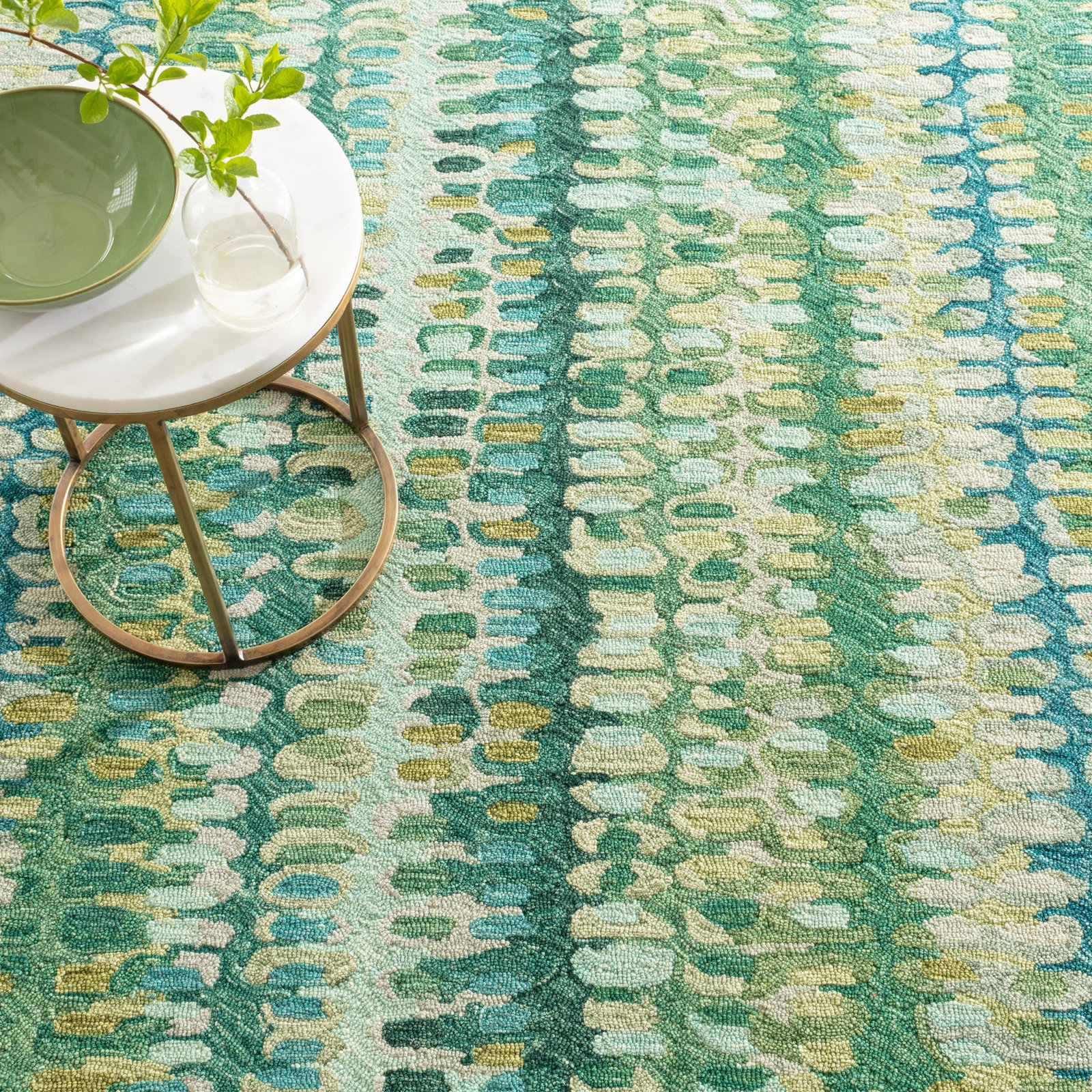 Paint Chip Wool Rug, Runner 2'6" x 8'