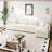 Modern Chenille Loveseat Sofa Couch With Ottoman-506217864-506217868