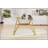 47.3-Inch Rectangular Glass Dining Table, Modern Style, Sturdy Metal Legs, Suitable For 1-6 People, Ideal For Dining And Living Rooms, Gold