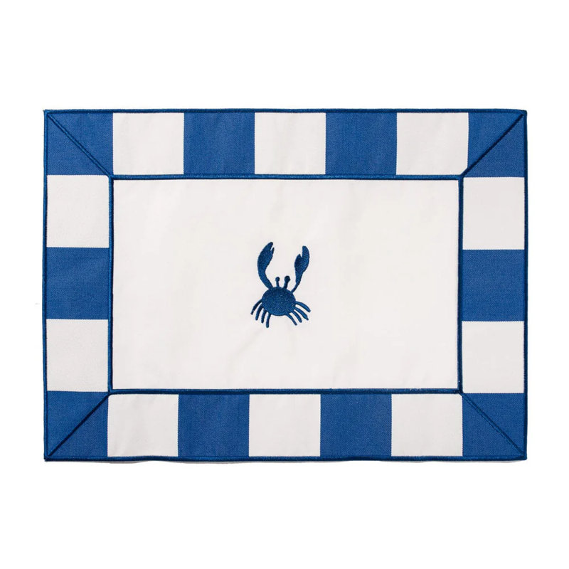 Placemat, Blue/White