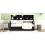 Lit de jour simple avec finition, lattes en bois massif et rangement - cadre de couleur unie, tablettes de chevet, deux tiroirs-883544452-883544450