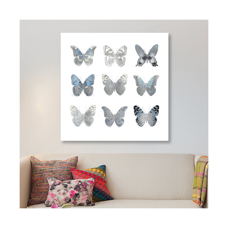 " Butterfly Study II " by Julia Bosco, 18" H x 18" W x 0.75" D