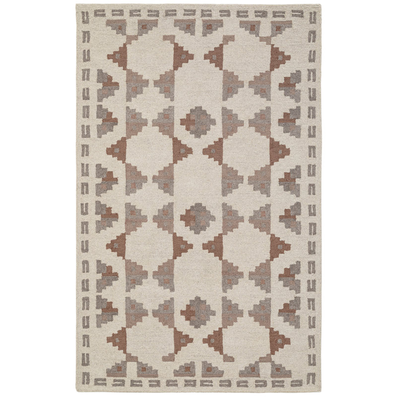 Tapis rectangulaire en laine Elsey, Rectangulaire 3 pi x 5 pi