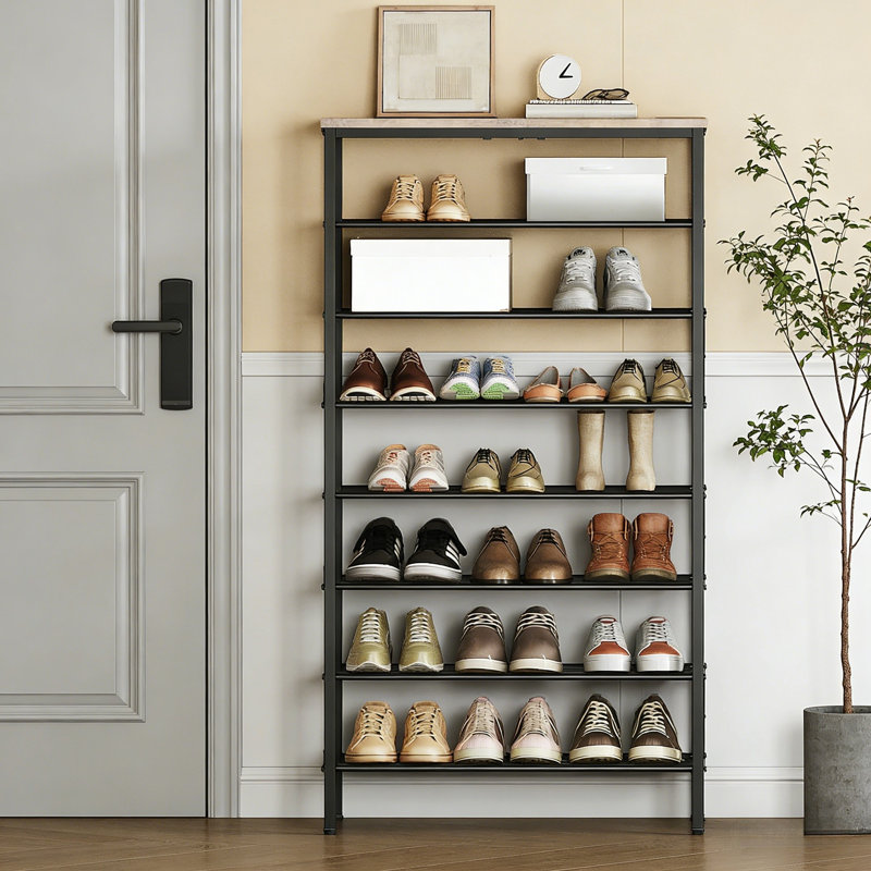 Range-chaussures de grande capacité de style industriel