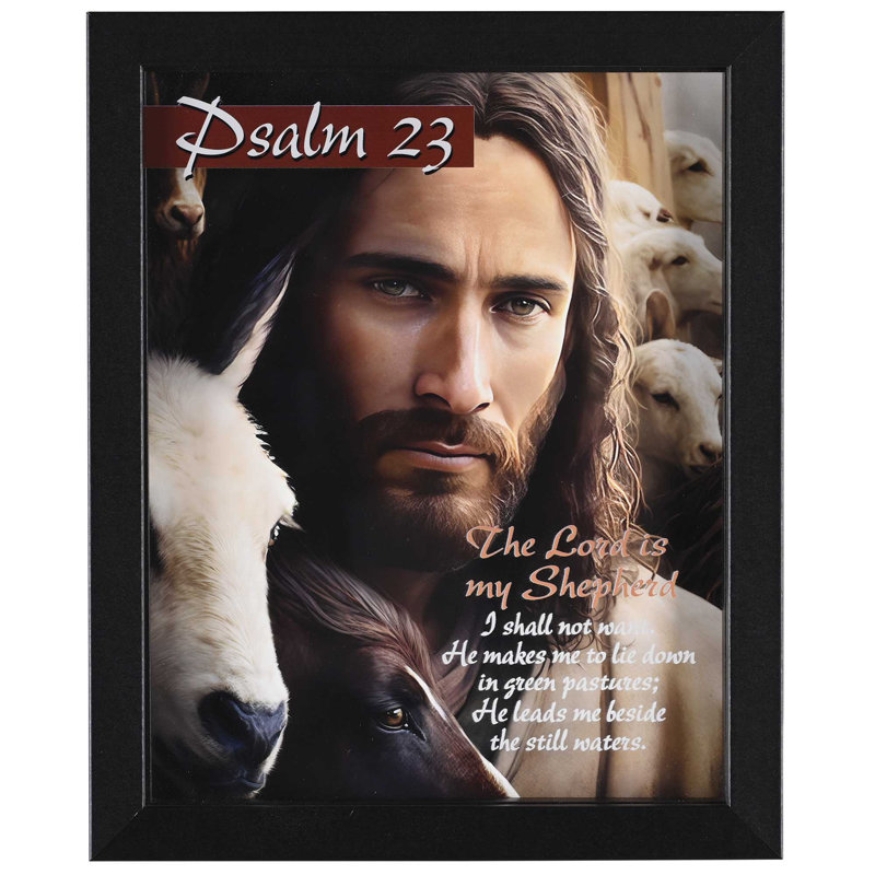 Framed Art Psalm 23 8x10