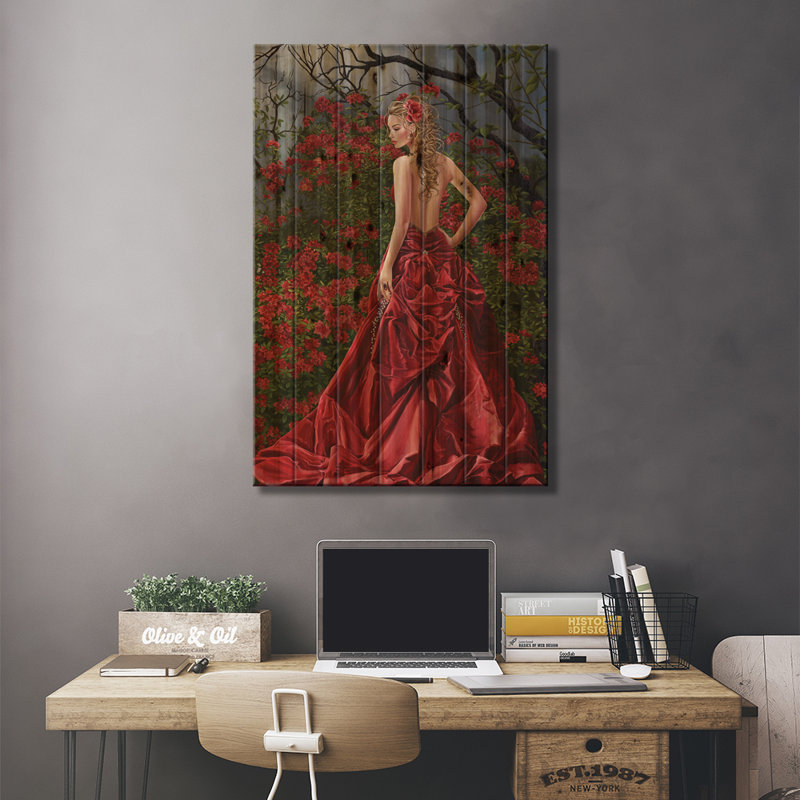 " Taisin Red " by Nene Thomas, 26" H x 18" W x 1.5" D