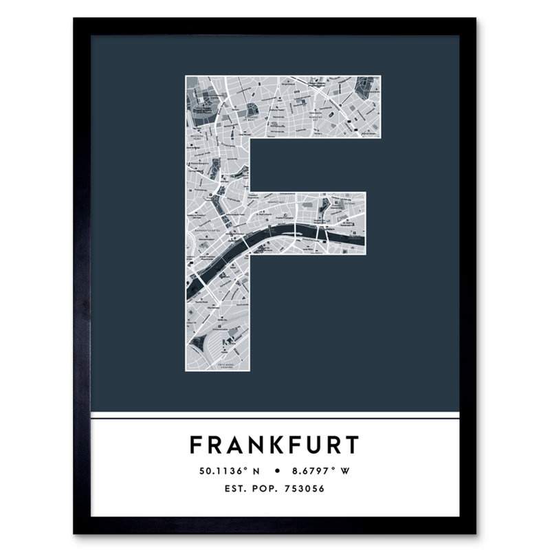 Hamamatsu City Map Hamamatsu Black & White - Single Picture Frame Typography