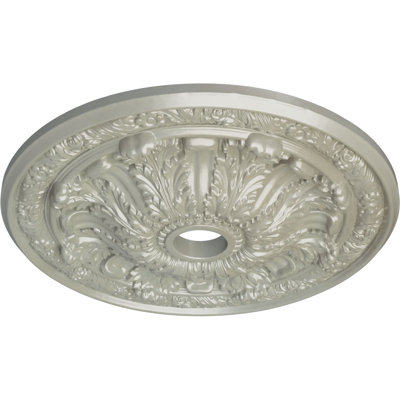 Endurathane Flagstone Ceiling Medallion, 30"OD x 3 7/8"ID x 3 1/4"P (Fits Canopies up to 3 7/8"), Hand-Painted Flash Copper Finish