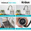 Robinet de cuisine à pont transitionnel et filtre à eau Kraus Allyn-93762420-50465763