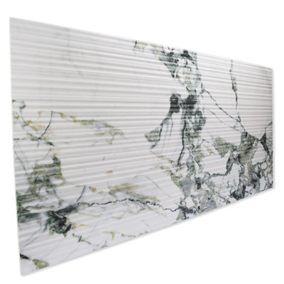 Touche Pleated Deco 23-1/2 In. X 47-1/8 In. Porcelain Floor And Wall Tile