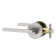Dune Privacy Door Lever with Push Button and Round Rosette
