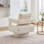 Fauteuil d'appoint pivotant à dossier creux et accoudoirs l 29,12 po-1913578874