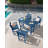 5-Piece HDPE Patio Bar Set, Rectangular Bar Height Table And 4 Adirondack Bar Chairs, All-Season Outdoor Bar Stools Set, Outdoor Bar Table And Chairs Set For Outside, Balcony, Deck-2044217676
