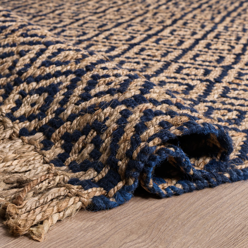 Tapis en jute tissé à la main Derr, Tapis de couloir 2 pi 3 po x 10 pi