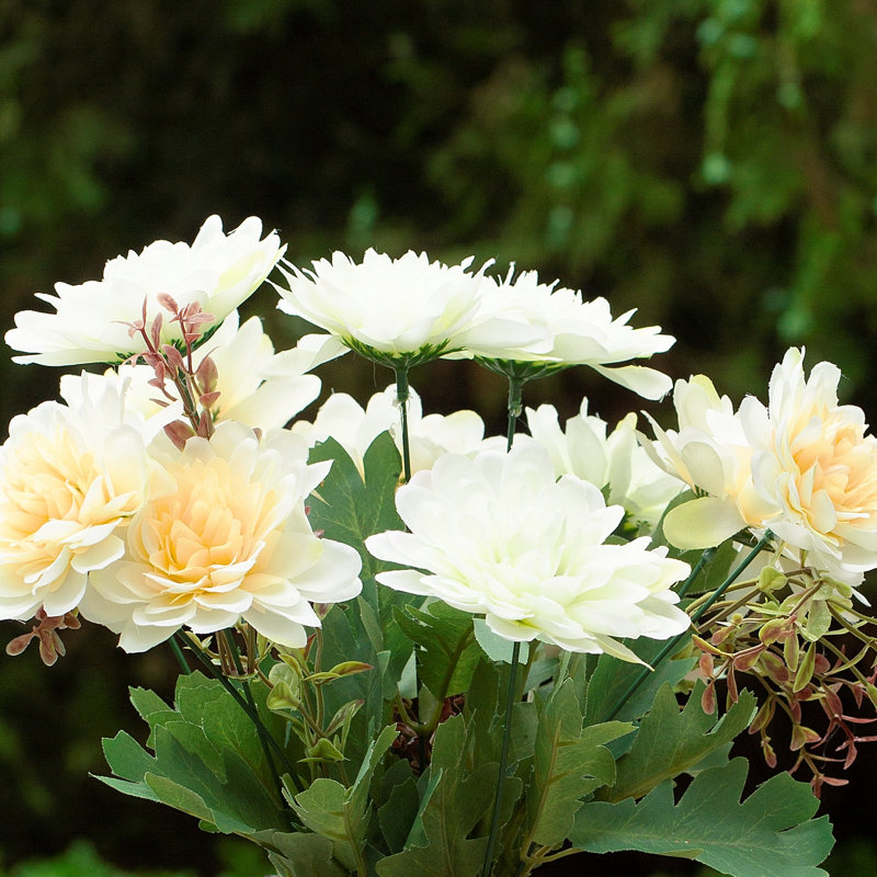 Arrangement floral ou centre de table Leal Daisy, Crème / jaune